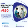 Basic Health Check Package Start your health journey with our 18-test package for just 950 Baht. Ideal for a quick, comprehensive health overview.